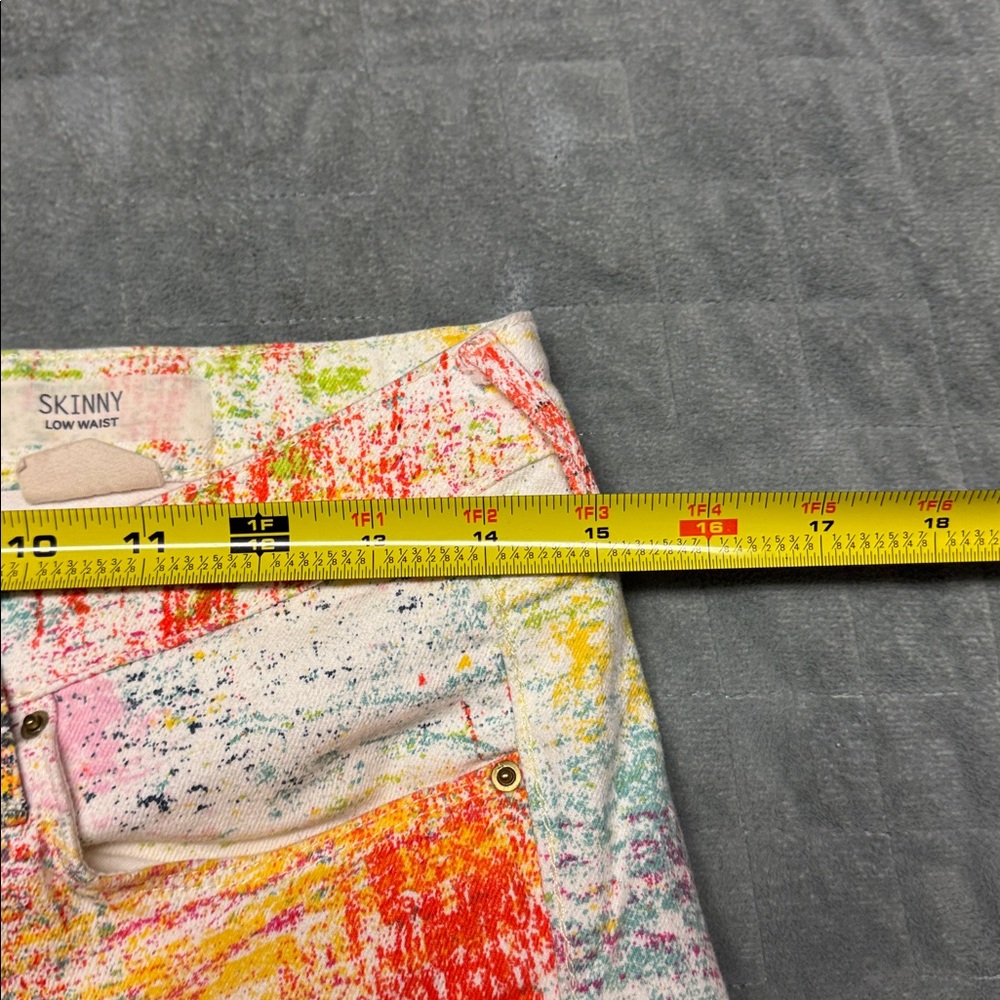 H&M Splatter Paint Skinny Jeans, Colorful, Denim, Size 28 - Picture 9 of 9
